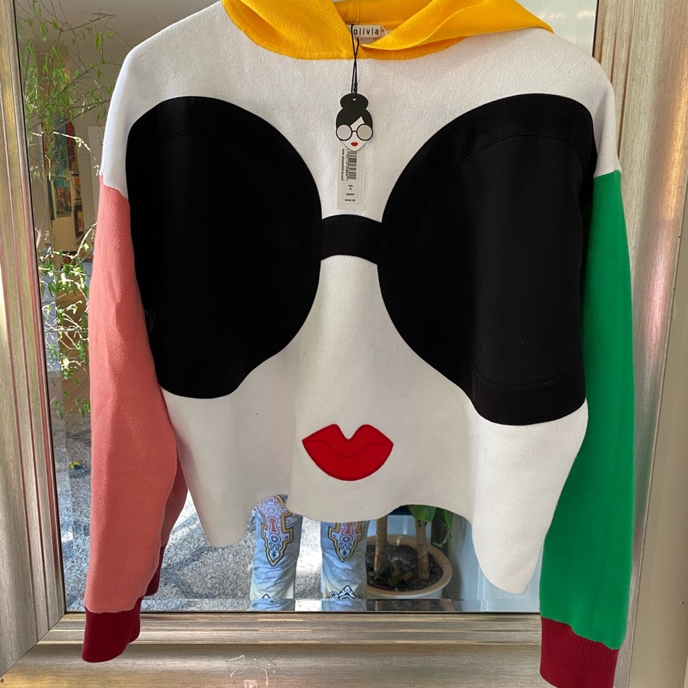 bnwt alice & olivia colorblock hoodie